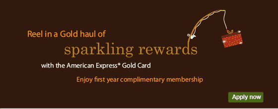 Reel in a Gold haul of sparkling rewards with the American Express Gold Card. Enjoy first year complimentary membership. Apply now
